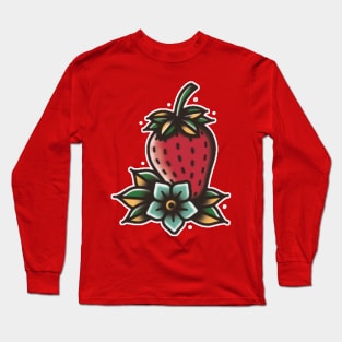 Strawberry Tattoo design Long Sleeve T-Shirt